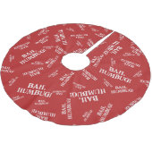 Bah Humbug Polyester Weihnachtsbaumdecke (Schrägansicht)