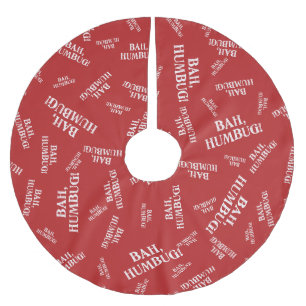 Bah Humbug Polyester Weihnachtsbaumdecke