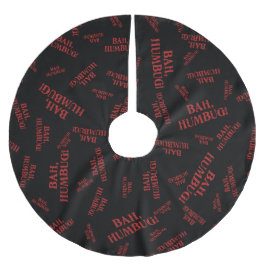 Bah Humbug Polyester Weihnachtsbaumdecke