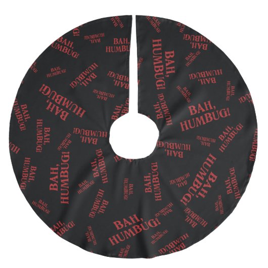 Bah Humbug Polyester Weihnachtsbaumdecke (Vorderseite)