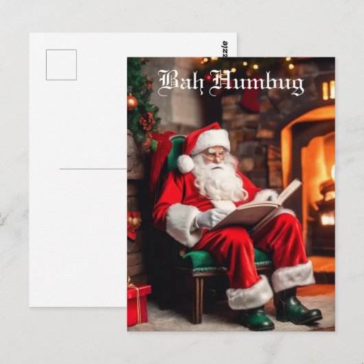 Bah Humbug Postkarte (Vorne/Hinten)
