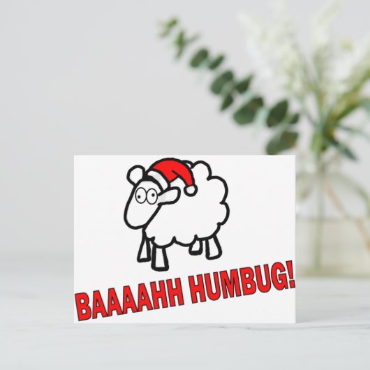 Bah Humbug! Postkarte (Stehend Vorderseite)