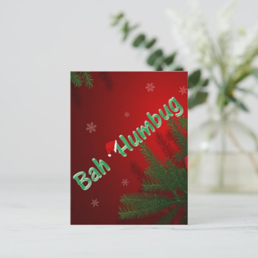 Bah Humbug Postkarte (Stehend Vorderseite)