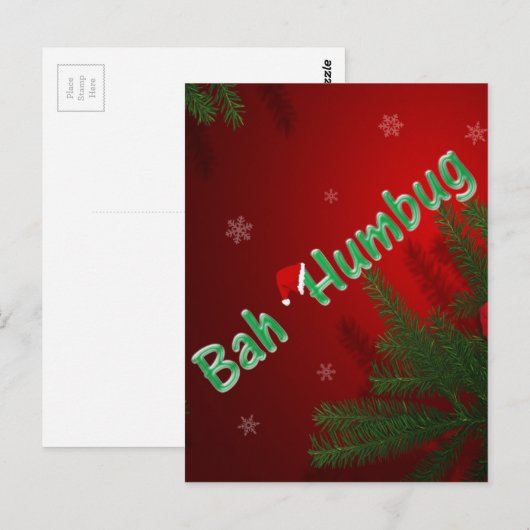 Bah Humbug Postkarte (Vorne/Hinten)