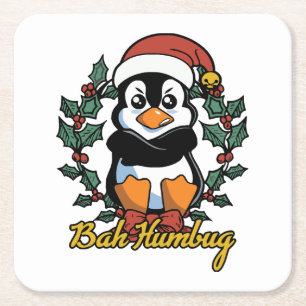 Bah Humbug Rechteckiger Pappuntersetzer