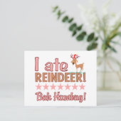 Bah Humbug Reindeer Postkarte (Stehend Vorderseite)