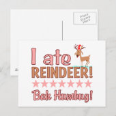 Bah Humbug Reindeer Postkarte (Vorne/Hinten)