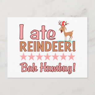 Bah Humbug Reindeer Postkarte