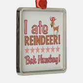 Bah Humbug Reindeer Silbernes Ornament (Rechts)