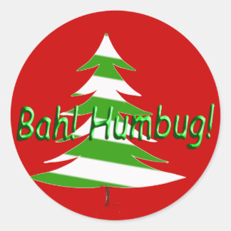 Bah! Humbug! Runder Aufkleber