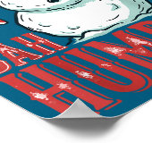 Bah Humbug Santa Hat Angry Snowman Sarcastic Chris Poster (Ecke)