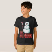 Bah Humbug Santa Hat Angry Snowman Sarcastic Chris T-Shirt (Vorne ganz)
