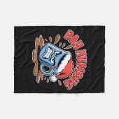 Bah Humbug Santa's Coffee Mug Sarcastic Christmas Fleecedecke (Vorderseite (Horizontal))