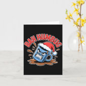 Bah Humbug Santa's Coffee Mug Sarcastic Christmas  Karte (Gelbe Blume)