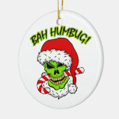 Bah Humbug-Schädel Keramikornament (Links)