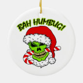 Bah Humbug-Schädel Keramikornament (Hinten)