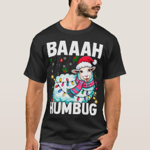 Bah Humbug Schaf Weihnachtsbeleuchtung Lustig Anti T-Shirt