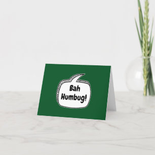 Bah Humbug! Schaltfläche "Sprechblase" Feiertagskarte