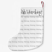 Bah humbug, schwarz-weiß Weihnachts-Strumpf Kleiner Weihnachtsstrumpf (Rückseite)