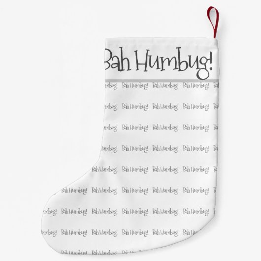 Bah humbug, schwarz-weiß Weihnachts-Strumpf Kleiner Weihnachtsstrumpf (Rückseite)
