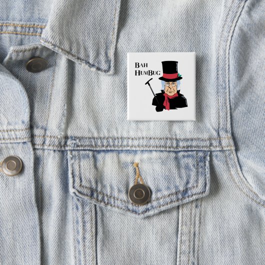 Bah Humbug Scrooge Button (Beispiel)