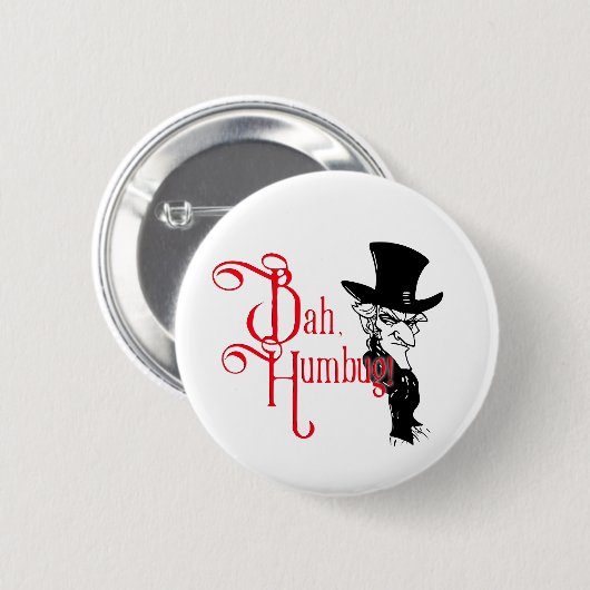 Bah Humbug Scrooge Essential T-Shirt Button (Vorne & Hinten)
