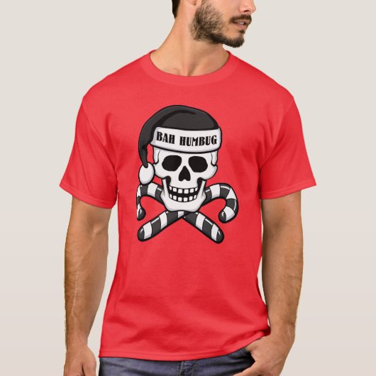 'Bah Humbug' Skull-T - Shirt (Vorderseite)