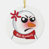 Bah Humbug Snowman Keramik Ornament (Vorne)