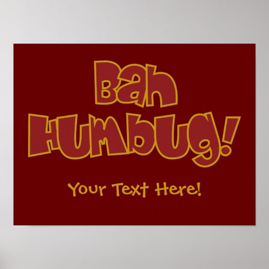 BAH HUMBUG! Sonderposter Poster (Vorne)