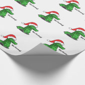 Bah Humbug! Spaß, Alligator mit Geschenkpapier (Ecke)