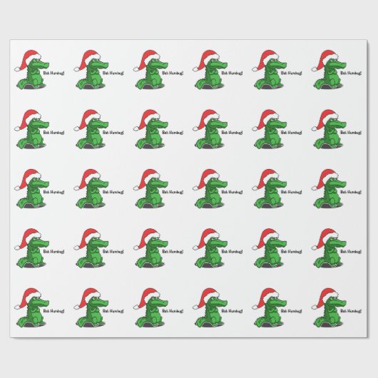 Bah Humbug! Spaß, Alligator mit Geschenkpapier (Flach)