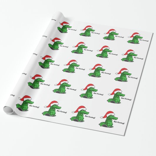 Bah Humbug! Spaß, Alligator mit Geschenkpapier (Ungerollt)