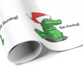 Bah Humbug! Spaß, Alligator mit Geschenkpapier (Rolleneckpunkt)
