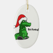 Bah Humbug! Spaß, Alligator mit Keramik Ornament (Rechts)