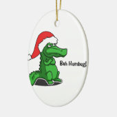 Bah Humbug! Spaß, Alligator mit Keramik Ornament (Links)