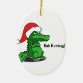 Bah Humbug! Spaß, Alligator mit Keramik Ornament (Vorne)