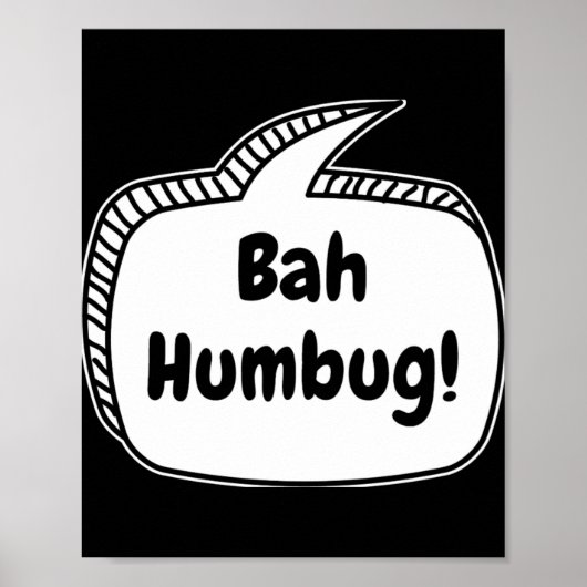 Bah Humbug Speech Bubble T Shirt Poster (Vorne)