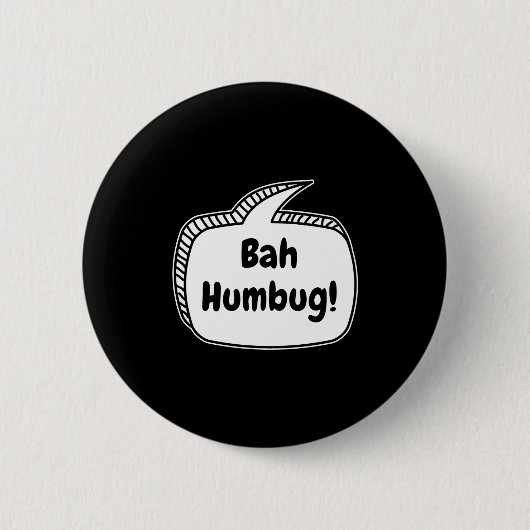 Bah Humbug Speech Bubble Toddler T Shirt Button (Vorderseite)