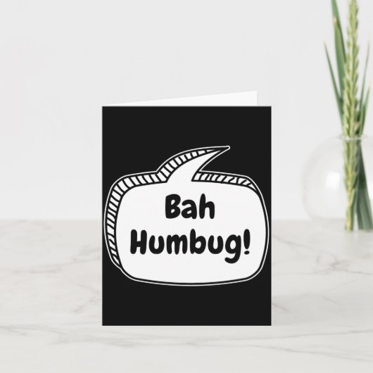 Bah Humbug Speech Bubble Toddler T Shirt Karte (Vorderseite)