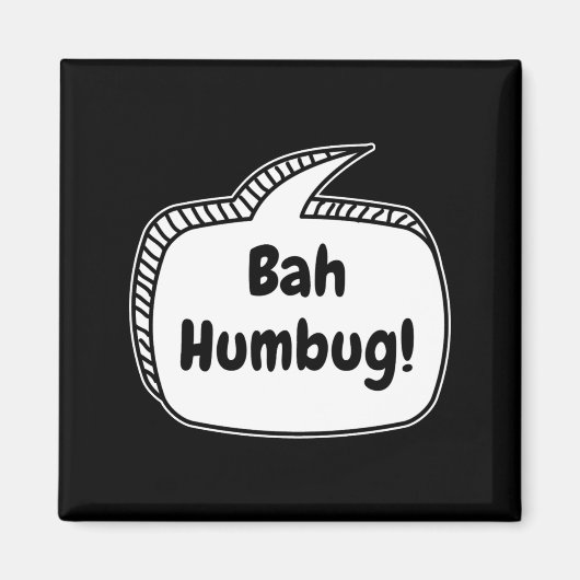 Bah Humbug Speech Bubble Toddler T Shirt Magnet (Vorne)