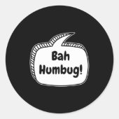 Bah Humbug Speech Bubble Toddler T Shirt Runder Aufkleber (Vorderseite)