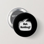 Bah Humbug Sprechblasen T-Shirt Button (Vorne & Hinten)