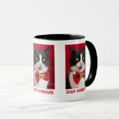 Bah Humbug Tuxedo Kat Weihnachtsfeierliche Tasse (VorderseiteRechts)