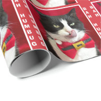 Bah Humbug Tuxedo Kat Weihnachtswrapping Paper
