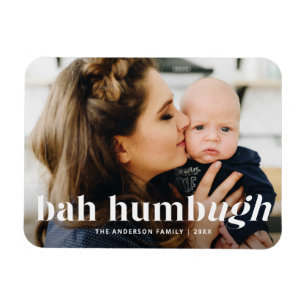 Bah Humbug Ugh Lustiges Weihnachtsfoto Magnet