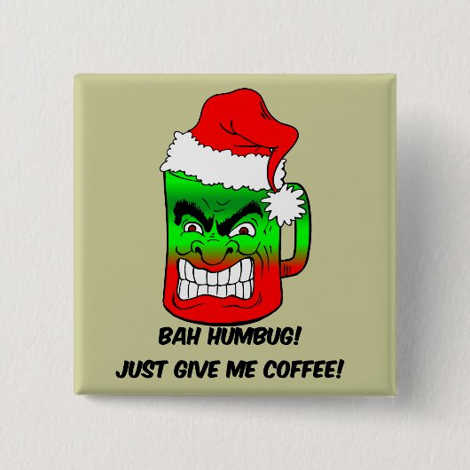 bah Humbug Weihnachten Button (Vorderseite)