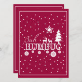 Bah Humbug-Weihnachten Einladung (Vorne/Hinten)