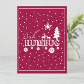 Bah Humbug-Weihnachten Einladung (Stehend Vorderseite)