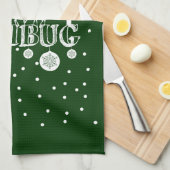 Bah Humbug, Weihnachten Geschirrtuch (Viertel Falte)