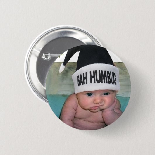 Bah Humbug-Weihnachten ist zum Kotzen!! Button (Vorne & Hinten)